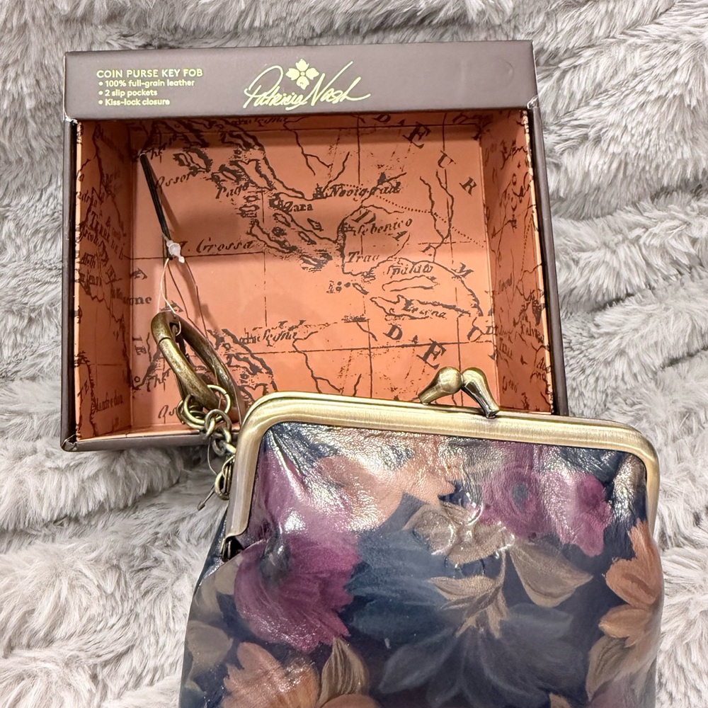 Patrica Nash Floral Kiss-Lock Coin purse - Picture 2 of 7